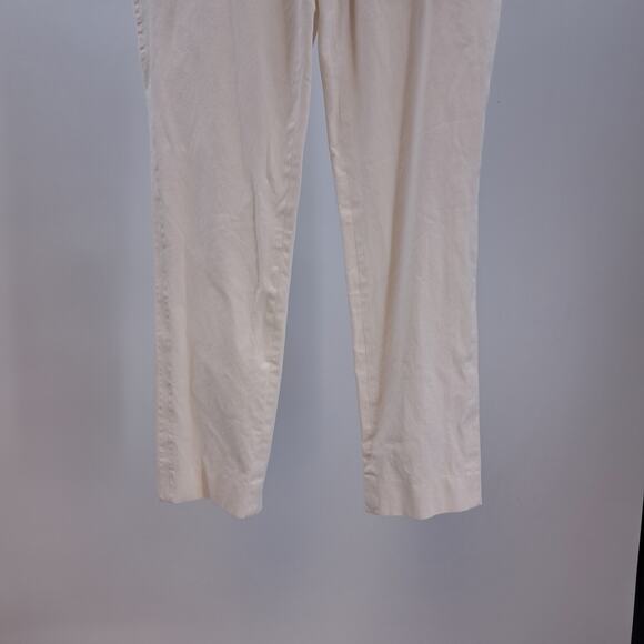 Chico's Dress Pants 1T 8T Straight Leg Mid Rise Stretch Cotton Career Work White - Picture 4 of 8